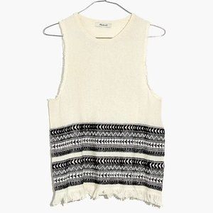 Madewell Villagrove Sweater Tank in Bright Ivory Size XXS